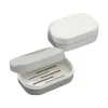 【CL】26Q3#028 White ceramic soap box, draining rack with lid, laundry detergent storage, foaming net, bath products storage box Application Scenario